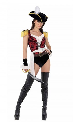 Black/Red/White Women's Playboy The Mini Bunny Underwire Costumes | PLBY-592729