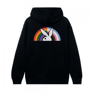 Black Men's Playboy Pride Is Good Hoodies | PLBY-593048