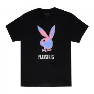Black Men's Playboy x Pleasures Pop Art T-shirts | PLBY-593179