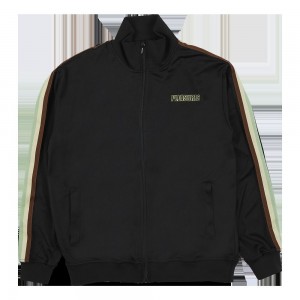 Black Men's Playboy x Pleasures Wicked Track Jackets | PLBY-593020