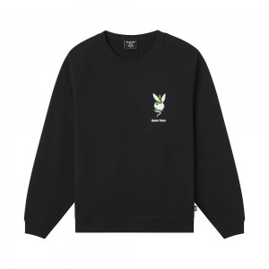Black Men's Playboy x The Great Frog Crewnecks | PLBY-593100