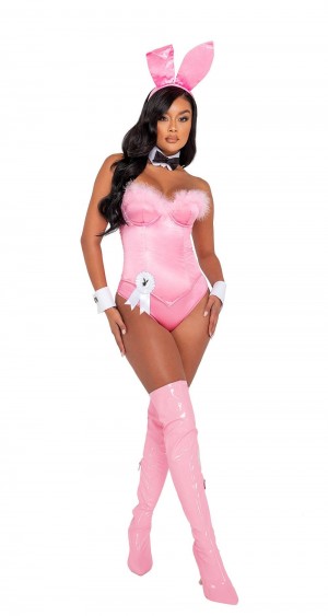 Black Women's Playboy The Essentials Rib Brief Costumes | PLBY-592706