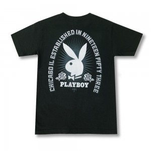 Blackrose Men's Playboy Play Rose T-shirts | PLBY-593125