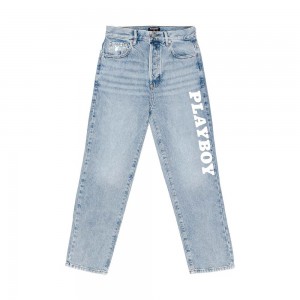 Blue Women's Playboy Lifestyle Legging Pants | PLBY-592826
