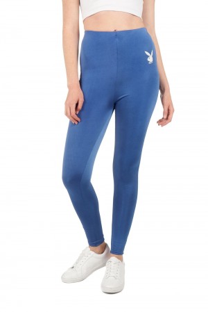 Blue Women's Playboy Lounge Romper Joggers | PLBY-592763