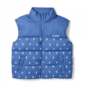 Blue Women's Playboy Sherpa Jackets | PLBY-592865
