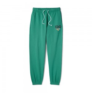 Bottle Green Women's Playboy Velour Bandeau Joggers | PLBY-592742