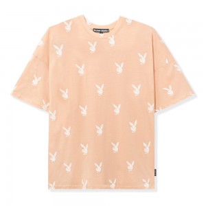 Cream Women's Playboy Sherpa T-shirts | PLBY-592893