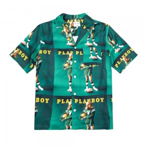 Green Men's Playboy Soulland September 1967 Camp T-shirts | PLBY-593249