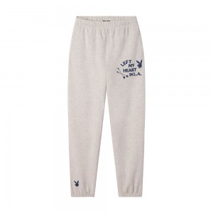 Heather Grey Women's Playboy The Essentials Modal Joggers | PLBY-592756