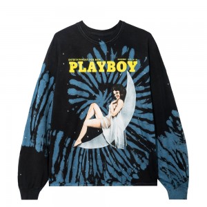 Men's Playboy December 1973 Cover Tie-Dye Long Sleeve T-shirts | PLBY-593172