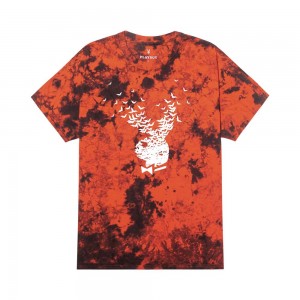 Men's Playboy Exploding Bat Tie-Dye T-shirts | PLBY-593272