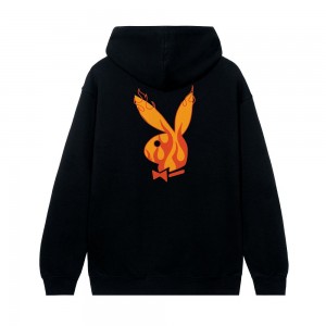 Men's Playboy Fire Starter Hoodies | PLBY-593029