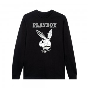 Men's Playboy Jan 1989 Cover Long Sleeve T-shirts | PLBY-593260