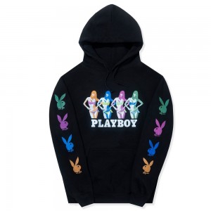 Men's Playboy March 2019 Playmate Miki Hamano Repeating Bunny Hoodies | PLBY-593061