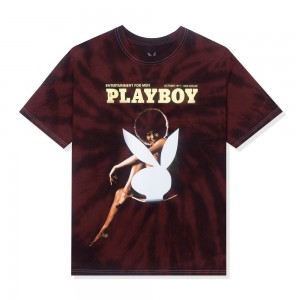 Men's Playboy October 1971 Darine Stern Cover Tie Dye T-shirts | PLBY-593162