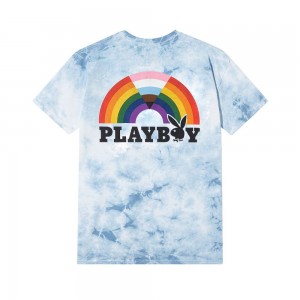 Men's Playboy Pride is Good Tie Dye T-shirts | PLBY-593252
