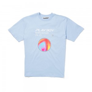 Men's Playboy Rewind T-shirts | PLBY-593275