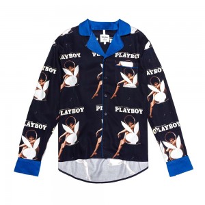 Men's Playboy Soulland October 1971 Long Sleeve Camp T-shirts | PLBY-593250