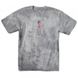 Men's Playboy Tokyo Club Tight Squeeze Smoke T-shirts | PLBY-593166