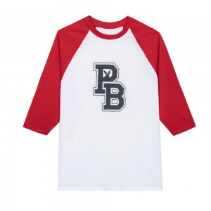 Men's Playboy Varsity Letters Raglan T-shirts | PLBY-593281