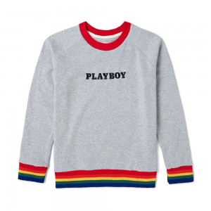 Multicolor Men's Playboy Rainbow Love Jackets | PLBY-593070