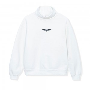 Mustard Men's Playboy Aviation Wings High Neck Crewnecks | PLBY-593078