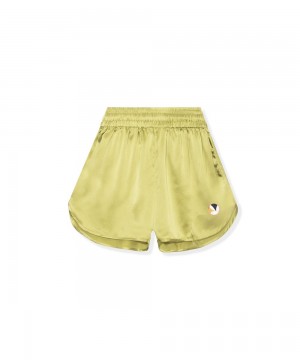 Olive Women's Playboy x FILA Ola Playsuit Shorts | PLBY-592761