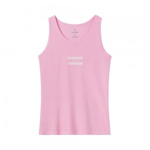 Pink / White Men's Playboy Playmate of the Year k Print T-shirts | PLBY-593180