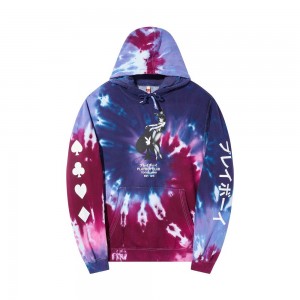 Purple Passion Men's Playboy Ace of Spades Tie Dye Hoodies | PLBY-593094