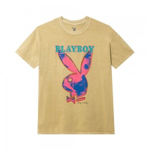 Sand Men's Playboy January 1986 Andy Warhol Cover T-shirts | PLBY-593160