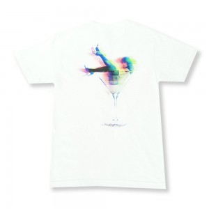 White Men's Playboy Champange T-shirts | PLBY-593164