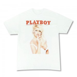 White Men's Playboy June 1997 Victoria Silvstedt Cover T-shirts | PLBY-593132
