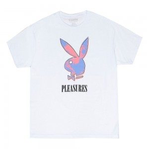 White Men's Playboy x Pleasures Pop Art T-shirts | PLBY-593189