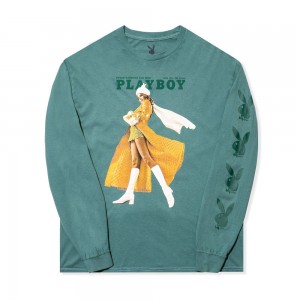 Women's Playboy Bunny Hills T-shirts | PLBY-592887