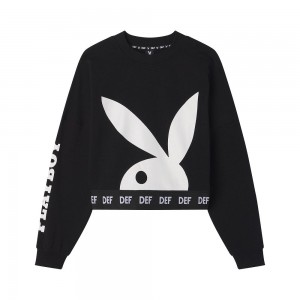 Women's Playboy Classic Boyfriend Crewnecks | PLBY-592844