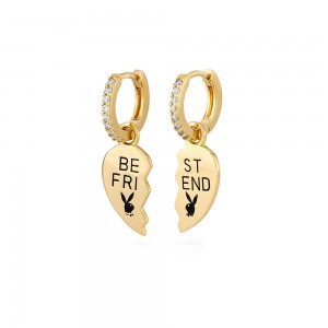 Women's Playboy Playboy x STUDS BFF Charm Huggies Jewelry | PLBY-592619