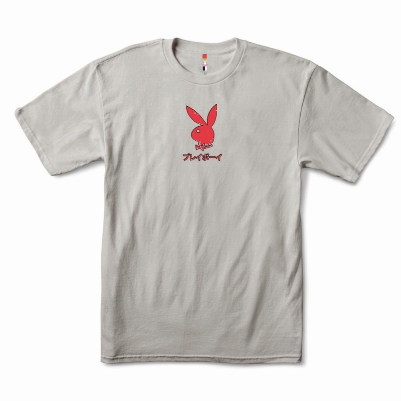 Black Men's Playboy Ace of Hearts T-shirts | PLBY-593244