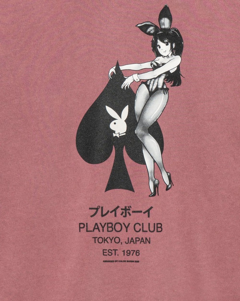 Black Men's Playboy Ace of Spades Crewnecks | PLBY-593056