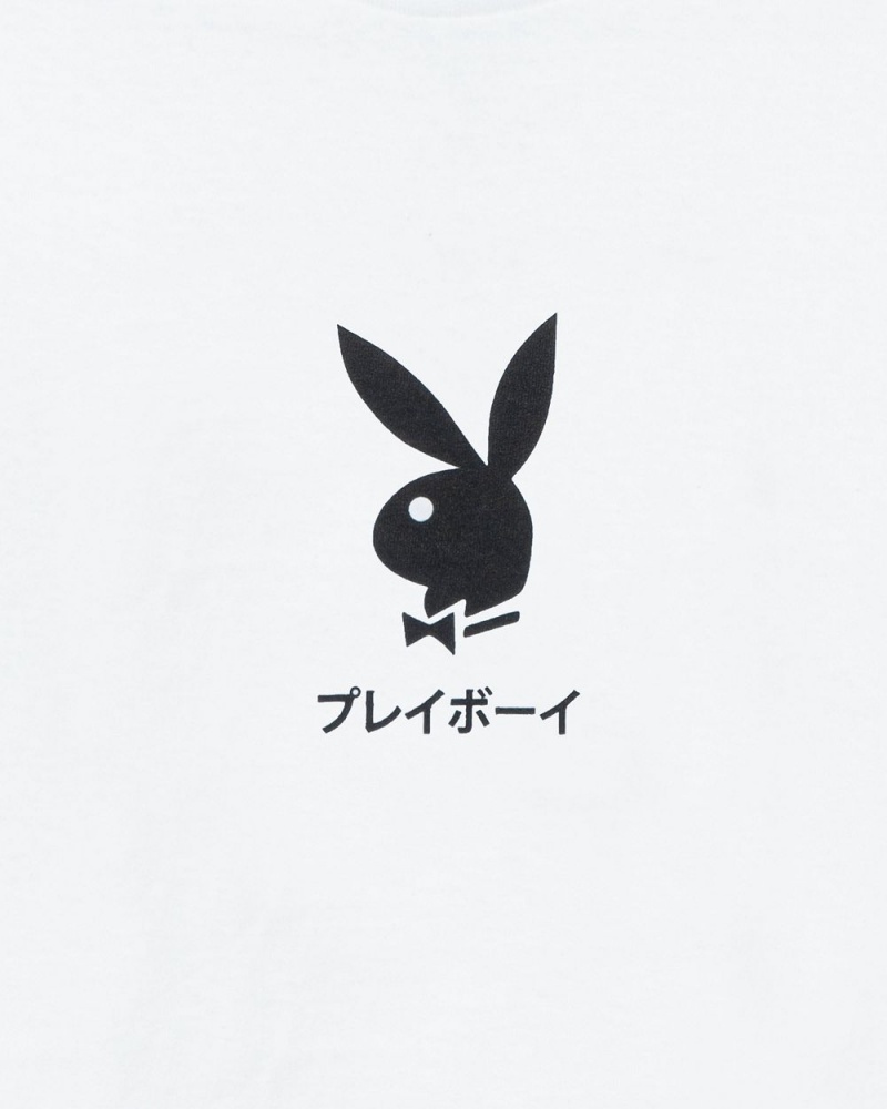 Black Men's Playboy Ace of Spades T-shirts | PLBY-593108