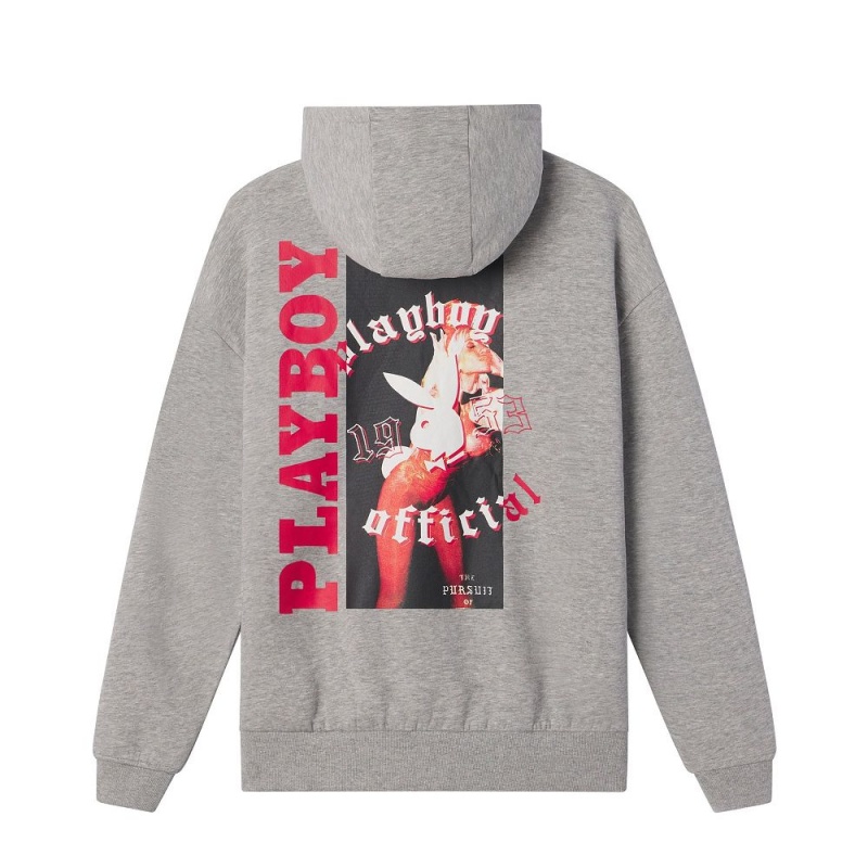 Black Men's Playboy Bunny Hoodies | PLBY-593083