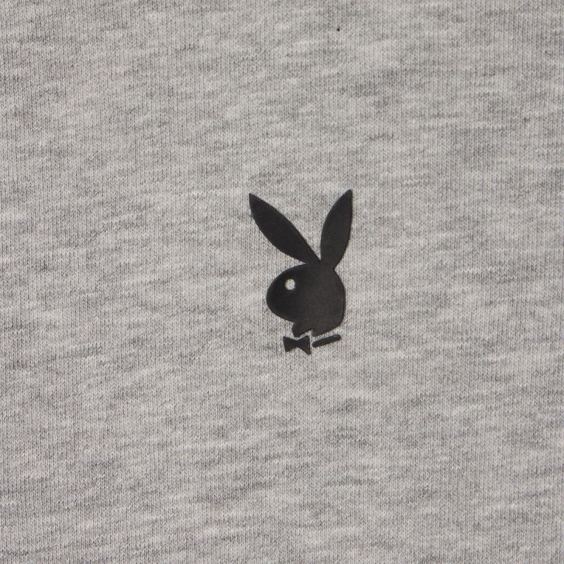 Black Men's Playboy Bunny Hoodies | PLBY-593083