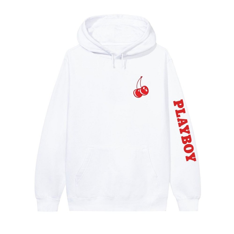 Black Men's Playboy Cherry Bomb Hoodies | PLBY-593024