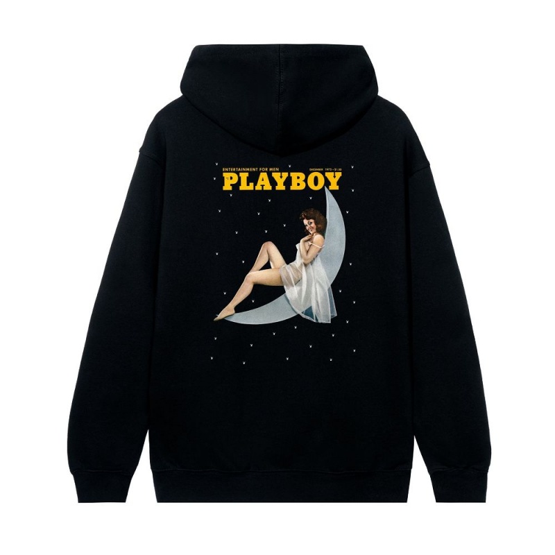 Black Men\'s Playboy December 1973 Cover Hoodies | PLBY-593026