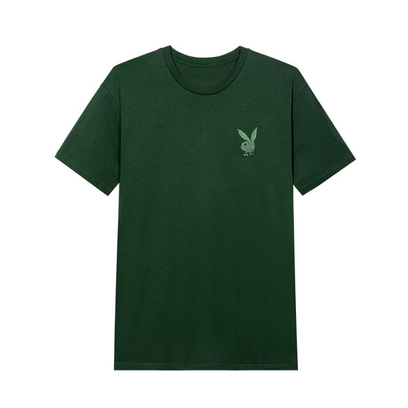 Black Men's Playboy Inhale Femlin T-shirts | PLBY-593114