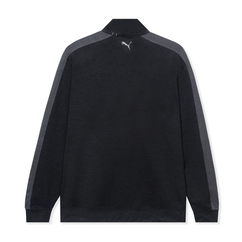 Black Men's Playboy Puma Golf Quarter Zip Jackets | PLBY-593075