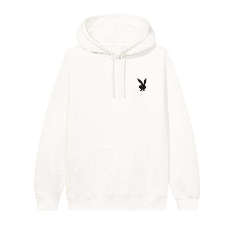 Black Men's Playboy Repeating Masthead Hoodies | PLBY-593050