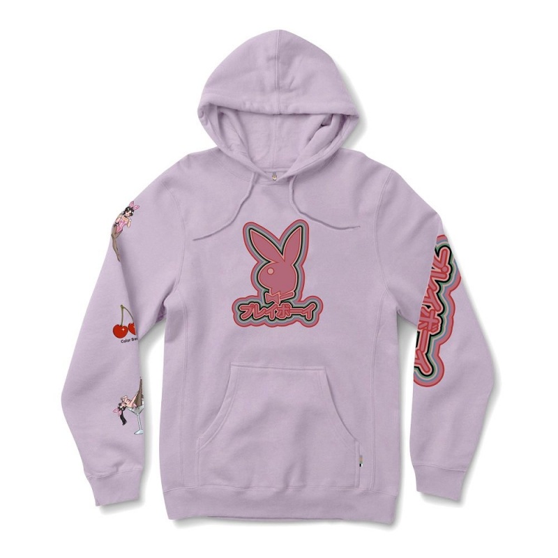 Black Men's Playboy Tokyo Club 3.0 Hoodies | PLBY-593009