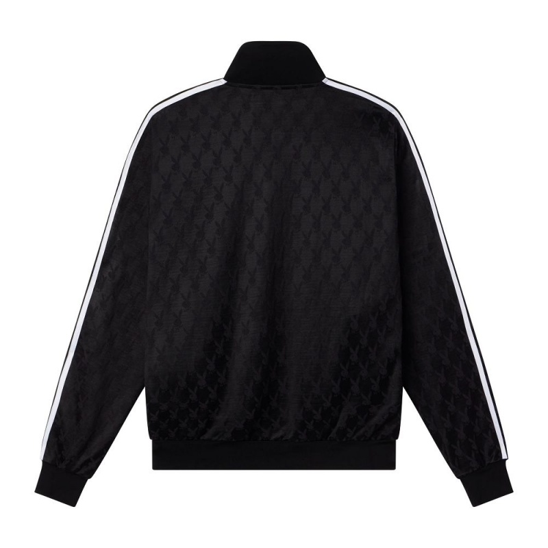 Black Men's Playboy x John Richmond Track Jackets | PLBY-593086