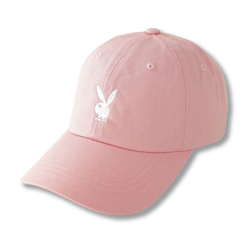 Black Women's Playboy Adjustable Rabbit Head Logo Hat Hats | PLBY-592627